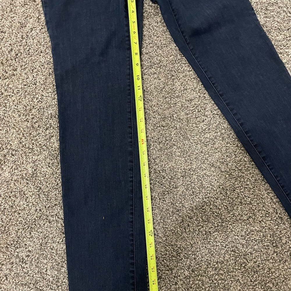 INC dark denim jeans jeggings pull on size 8 - Picture 5 of 6